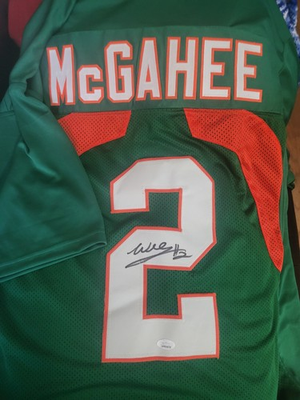 #ad #ad Willis McGahee Signed Custom Miami Hurricanes Jersey JSA COA NFL Great $75.00