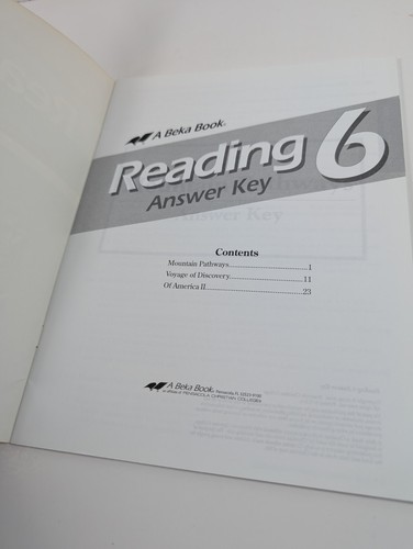 Abeka Reading 6 Answer Key Homeschool - Picture 4 of 9
