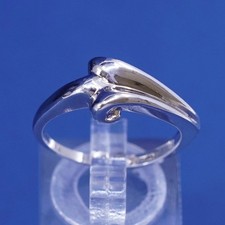 sz 7.5, vtg Sterling silver handmade ring, 925 wide swirly band