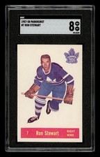 1957-58 Parkhurst Set-Break # 7 Ron Stewart SGC 8 NM MT