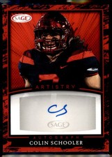 2022 SAGE Artistry #A-CS4 Colin Schooler Autographs Red Texas Tech Red Raiders