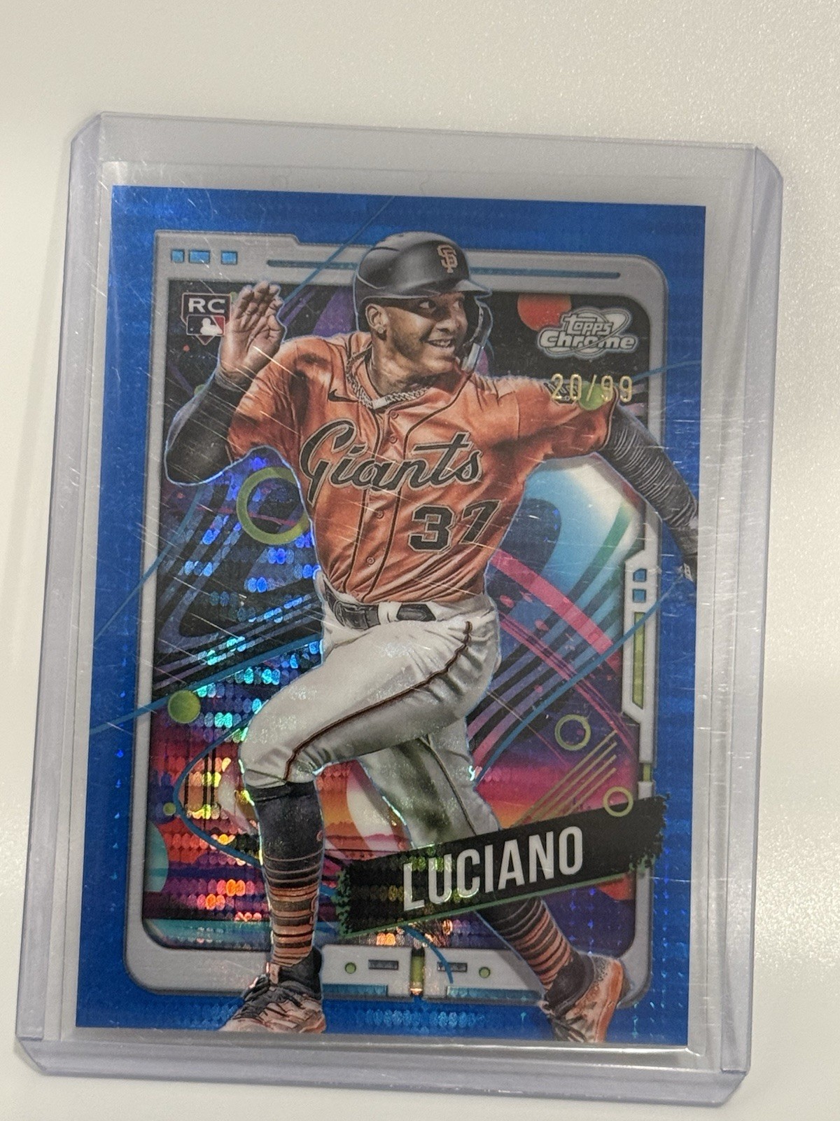 2024 Topps Cosmic Chrome - Marco Luciano #99 Blue Moon Refractor /99 (RC)