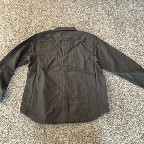 Duluth Trading Co. Jacket Mens M Black Fire Hose Flannel Lined Fit Limber image 8