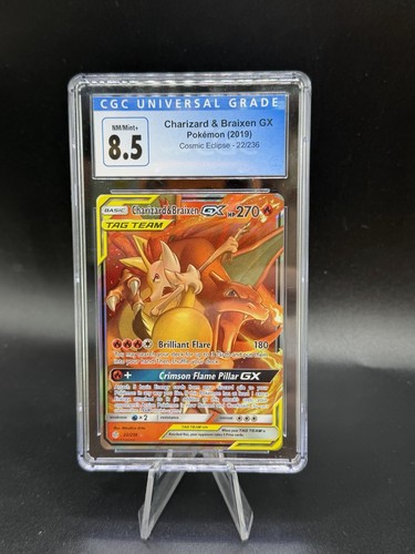 Charizard & Braixen-GX graded CGC 8.5 for sale on eBay