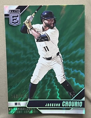 2026 Donruss Elite - 148/499 - Aspirations Shimmer Green - Jackson Chourio #57