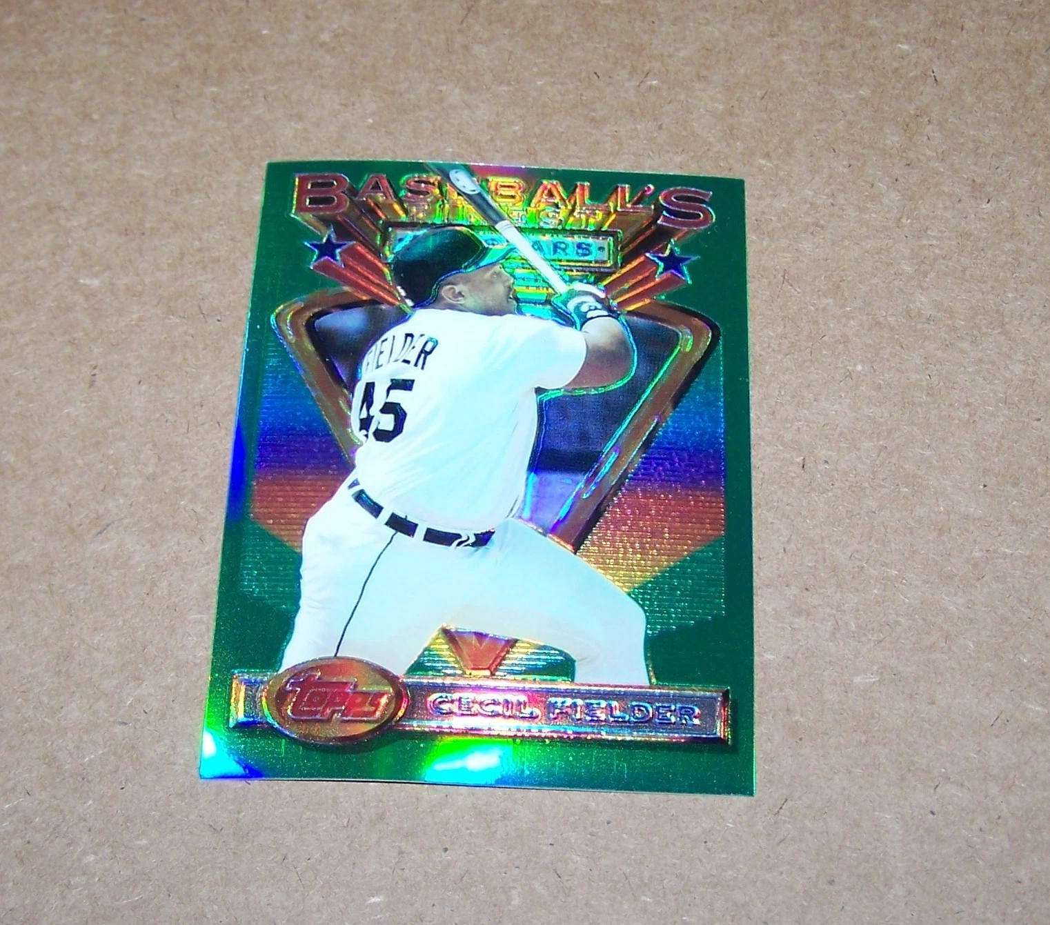 1993 CECIL FIELDER TOPPS FINEST REFRACTOR #111   H2