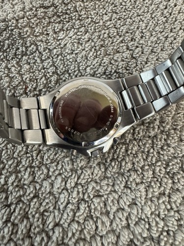Orologio Uomo Citizen Cronografo 0510 K002249 Tono Argento Quadrante Nero Data Nuovo Batt - Foto 5 di 5