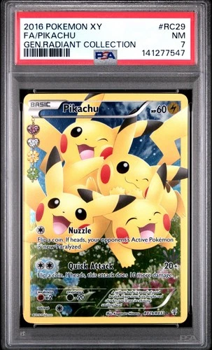 Pokemon PSA 7 Pikachu Full Art RC29 Generations: Radiant Collection Holo