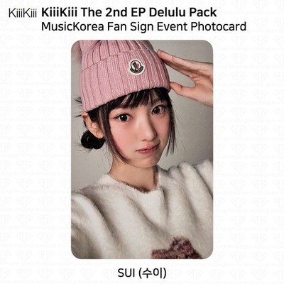 KiiiKiii The 2nd EP Delulu Pack MusicKorea 1st Fan Sign Photocard