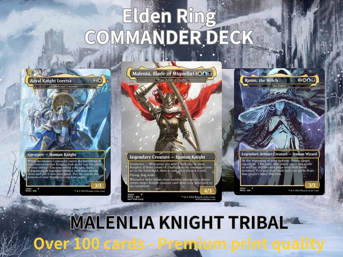 mtg elden ring commander deck Generic Elden Ring Theme Magic: The Gathering Proxy Card, Talion, The  Kindly Lord 01 Foil main image 1
