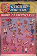 VTG Sticker Activity Pack - Okee Dokee Sticker Co - World Wrestling Teddies