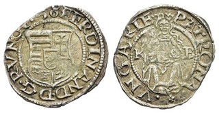 FITZ RDR Hungary Ferdinand Denarius 1558 Kremnitz Körmöcbánya Silver uFIM146
