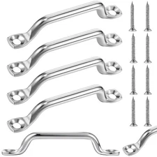 Yaocom Stainless Steel Footman Loop w/ Flat Head Screws for Bimini Top Straps