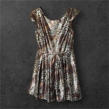 Betsey Johnson Sequined Leopard Print Dress, 8