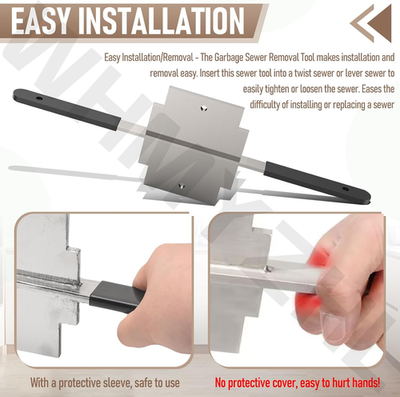 #ad Waste Drain Tool for 3 Tier Sink in Commercial Kitchens Twist Waste Drain To... $22.91