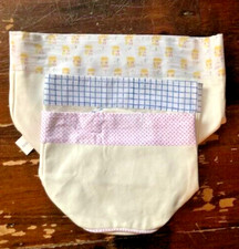 MIA FINN Set of 3 Baby/Childrens Bins HANDCRAFTED BLOCK PRINTED Cotton