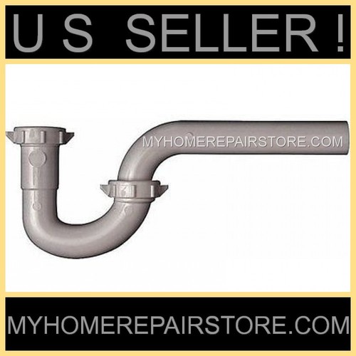 FREE S&H! WHITE "P" TRAP FOR KITCHEN SINK DRAIN 1 1/2 " PLASTIC W