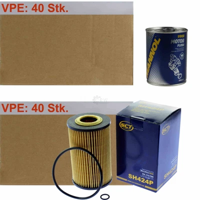 40X Original SCT Filtre À Huile SH 424 P + 40X SCT Nettoyage Moteur - Photo 1/4
