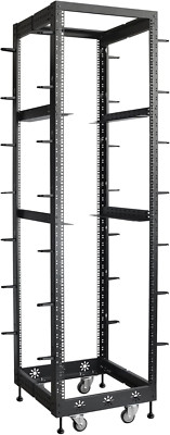 42U Adjustable 19  Server Rack, 1700LBS Capacity, Floor Standing with Casters