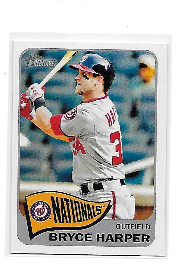 2014 Topps Heritage Bryce Harper Action Variation Card #400 NM-MT Condition