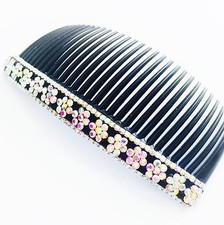 USA SELLER Hair Comb Rhinestone Crystal Party Fashion Simple AB White Clear
