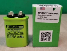 MARS TRADEPRO TP75440UO TP-CAP-7.5/440 7.5 MFD 440 Volt Oval Run Capacitor