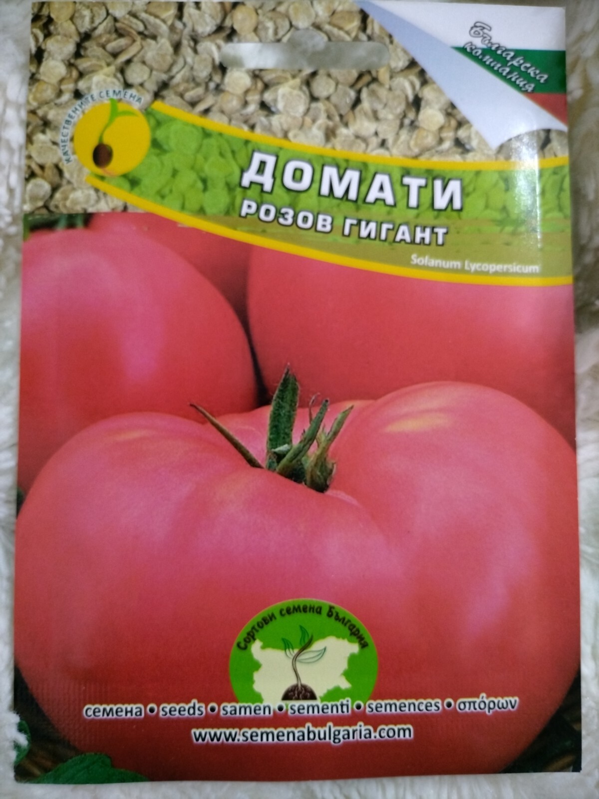 Presentación: ¡semillas de tomate gigante rosa búlgaro! 40g