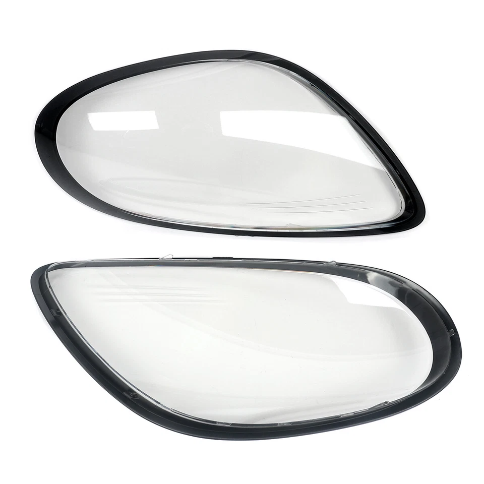 NUEVO par de cubiertas de lente de faros delanteros para Porsche Boxster Cayman 981 2014-2016 L+R Foto 3 de 4