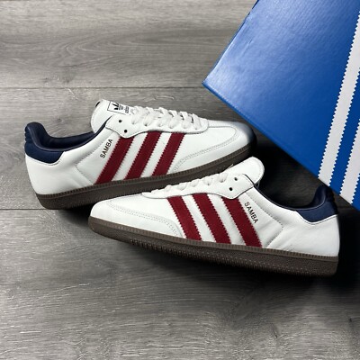 Adidas Samba OG ‘White Team Victory Red Indigo’ Size UK EU 42  UK