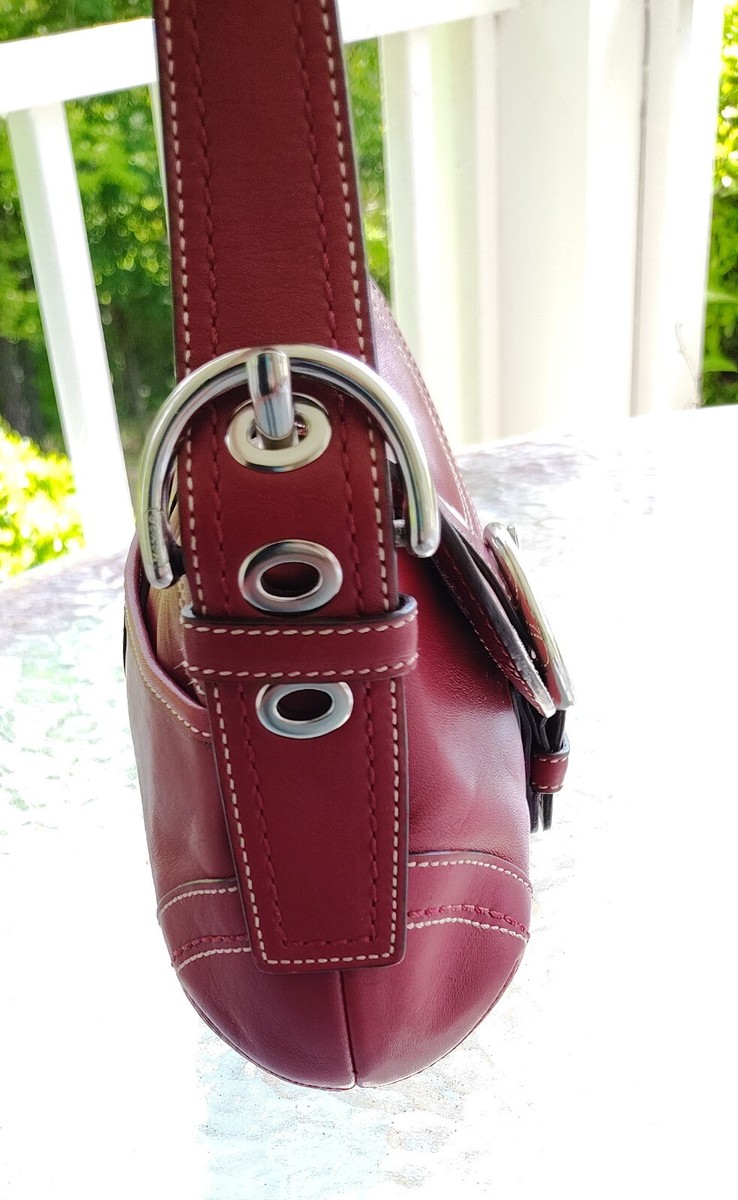 Coach F10909 SMALL Vintage Y2K Cherry Red Soho Leather Shoulder