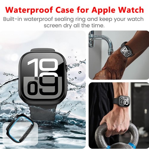 Do Apple Watch Series 10 Wodoodporne etui Cover Wbudowany ochraniacz ekranu 42 46 - Zdjęcie 2 z 11