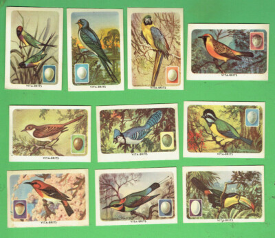 #D470.  #3.  TEN(10) VITABRITS / NABISCO  BIRDS OF THE WORLD & THEIR EGGS CARDS