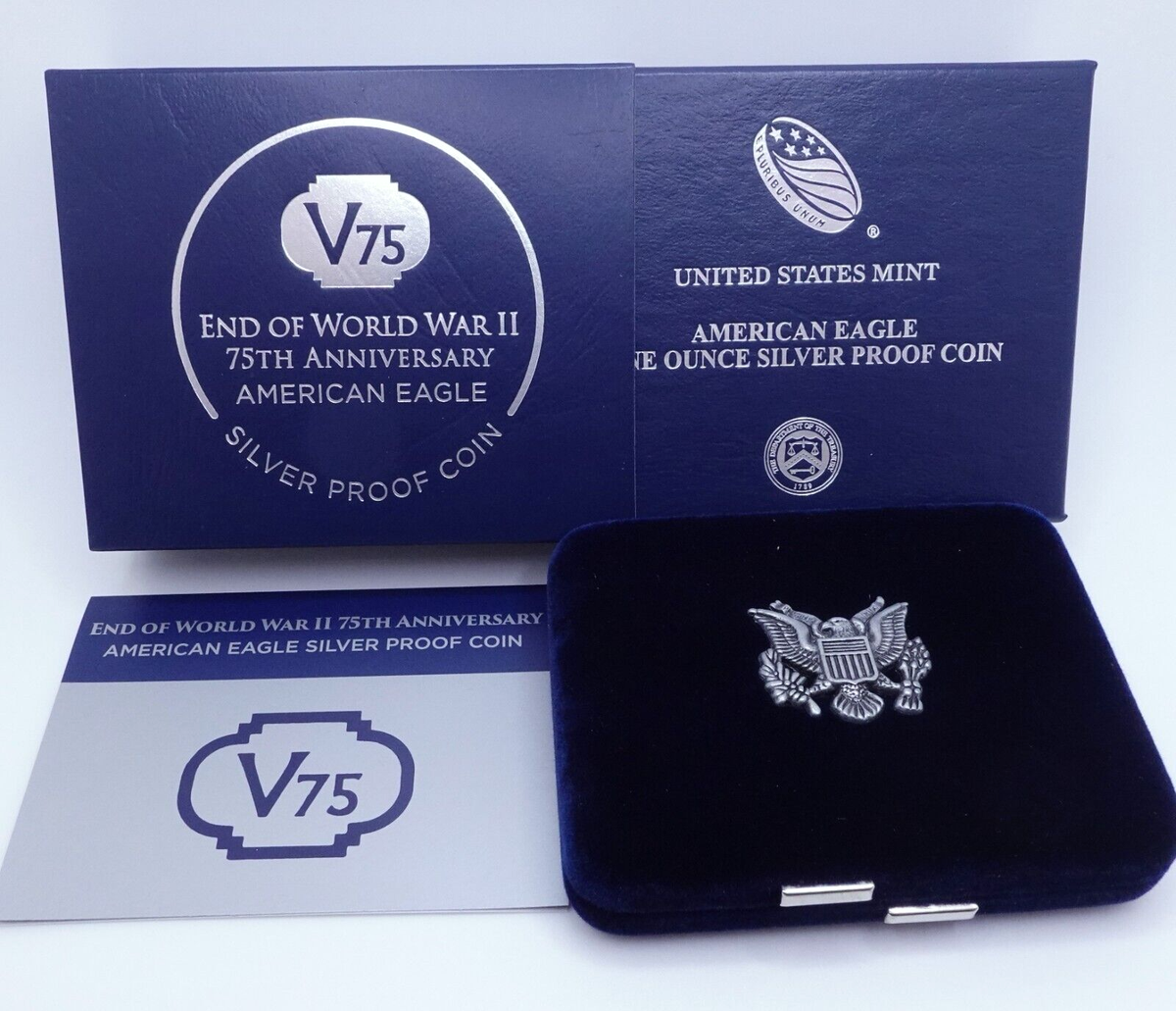 2020-W WWII Privy Mark V75 Eagle Silver $1 Coin - NGC PF 69 Ultra