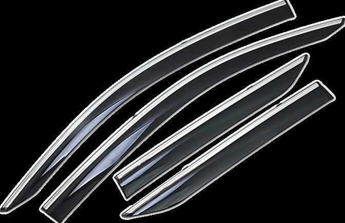 Viseras de ventilación de ventana cromadas con clip deflector de lluvia para Honda Accord 2008-2012 Foto 3 de 4