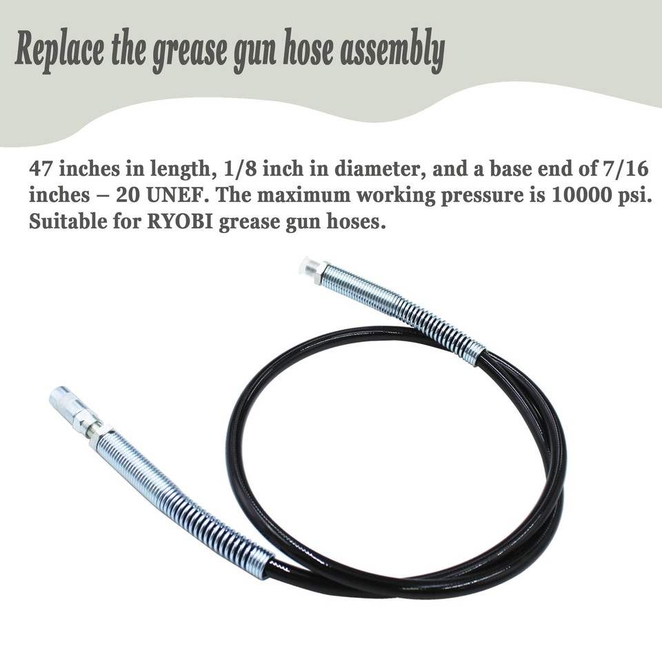 P3410 Grease Gun Hose 47" for RYOBI Grease Gun,Fits for RYOBI Grease