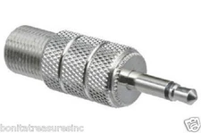 F Female to 3.5 mm Male Coaxial Adapter Coax Connector or 1/8" Coaxial Mono 