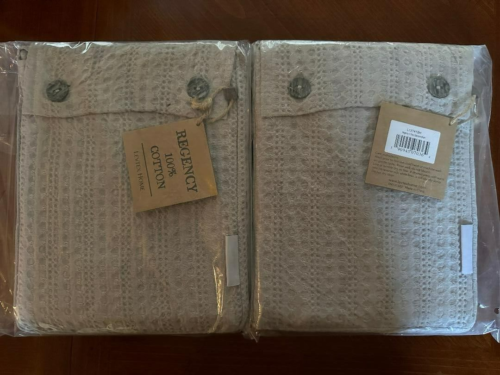 Set of 2 Levtex Home Regency Light Gray 100% Cotton Standard Pillow Sham 20"x26"