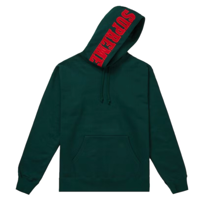 Supreme Mirrored Logo Hooded Sweatshirt Green XLarge FW19 | eBay