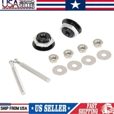 2 Push Button Quick Release Hood Bonnet Pins Lock Clip Car Bumper Latch Kit