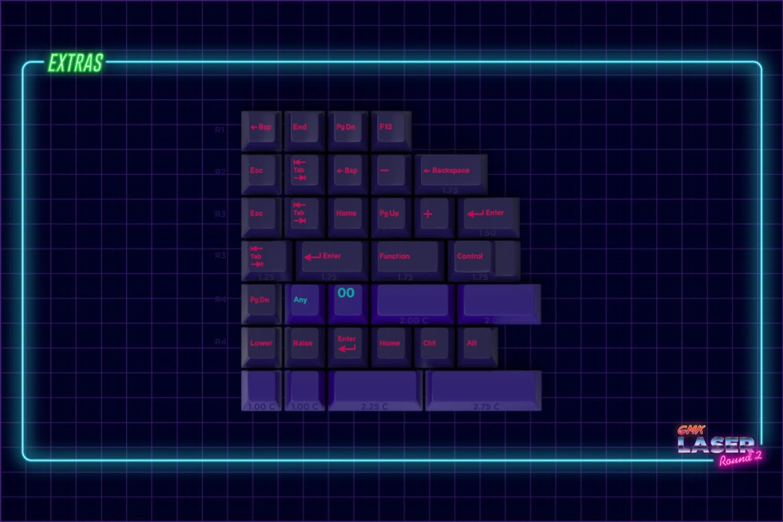 NEW DROP MITO GMK LASER CYBERDECK R2 EXTRAS Kit Keyboard Keycaps 