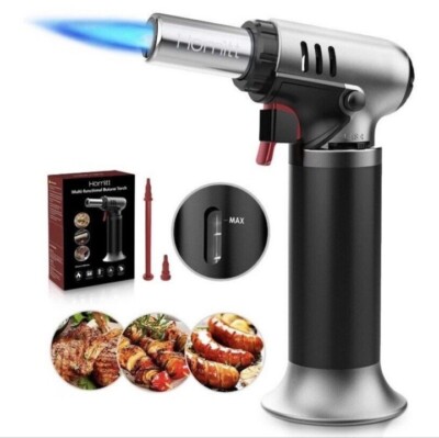 HOMITT Kitchen Butane Torch Refillable forCulinary Cooking BBQ Torch Lighter 