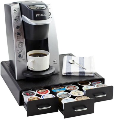 Amazon Basics Kaffeepad-Aufbewahrungsschublade für K-Cup Pods - 36 Pod-Kapazität, schwarz