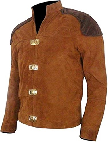 Herren Warriors Pilot Star Battle Braun Echt Wildleder Lederjacke - Bild 1 von 3