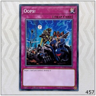 oops yugioh card All Spells, Joker Knights, Hero, & More! Yu-Gi-Oh! OCG Deck Profiles Week Of May 14, 2026 may be 1st or Unlimited Edition Oops! - EXFO-EN080 - Common