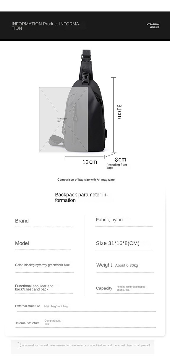 Men's Single Shoulder Crossbody Bag, Sports Shoulder Bag Men's Single Shoulder Crossbody Bag, Sports Shoulder Bag