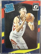 2017-18 Donruss Optic #151 Zhou Qi Red and Yellow Rookie
