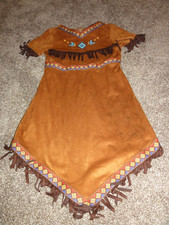 GIRLS NATIVE AMERICAN COSTUME DRESS SIZE 140 BY RELIBEAUTY
