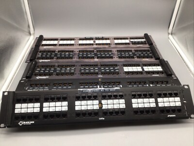 Lot Of 5 BLACK BOX  JPM906A CAT5e 48port 2U Patch Panel