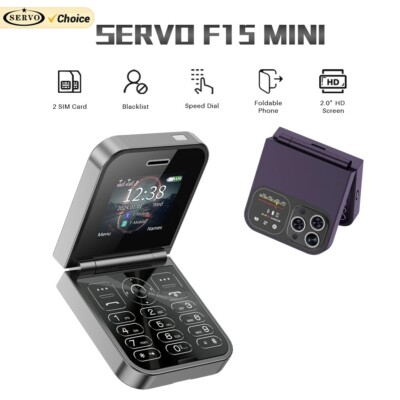 Unlocked SERVO F15 New Flip Mini Mobile Phone Dial GSM Cellphones Dual SIM Card