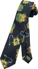 NEW MENS SPONGEBOB SQUAREPANTS NICKELODEON NECKTIE CARTOON NECK TIE  NAVY BLUE